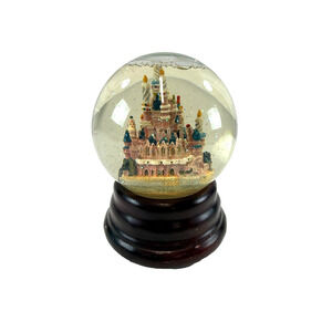 Vintage Disney 25th Anniversary Musical Snow Globe Wood Base Working Condition